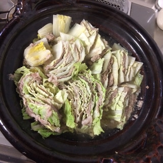 うちの鍋 豚肉とひき肉の白菜はさみ鍋